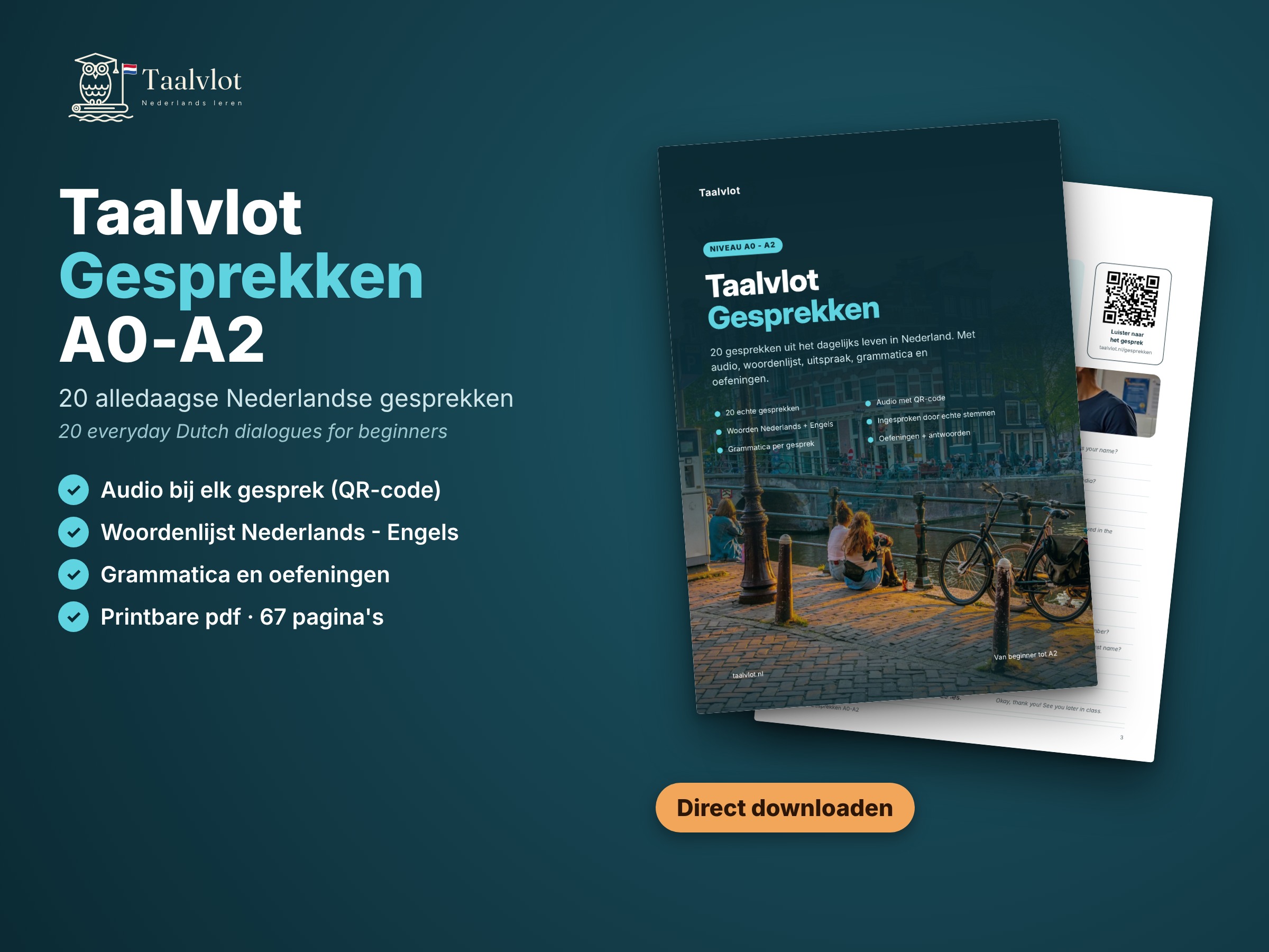 Taalvlot Gesprekken A0-A2, werkboek