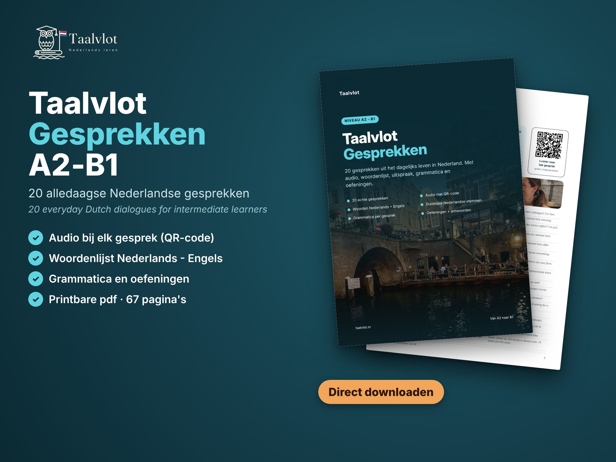 Taalvlot Gesprekken A2-B1, werkboek